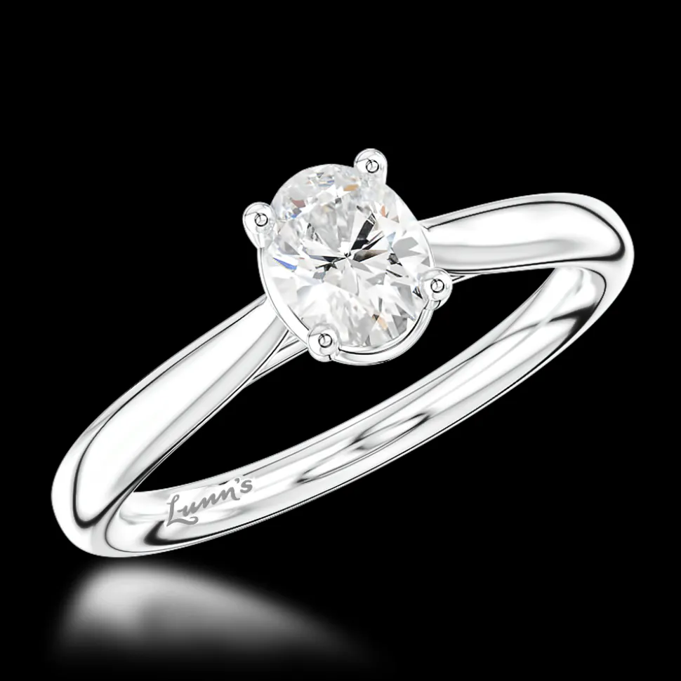 Solitaire 0.53ct F SI1 Diamond Platinum Ring