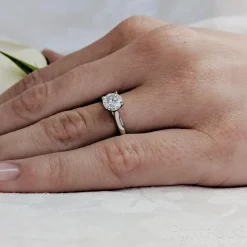 Solitaire 0.71ct F SI2 Diamond Platinum Ring