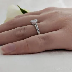 Solitaire 0.50ct F SI1 Diamond Platinum Ring