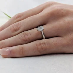 Solitaire 0.52ct F SI1 Diamond Platinum Ring