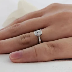 Solitaire 0.53ct F SI1 Diamond Platinum Ring