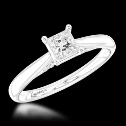 Solitaire 0.43ct F VS2 Diamond Platinum Ring