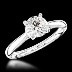 Solitaire 0.90ct F VS2 Diamond Platinum Ring