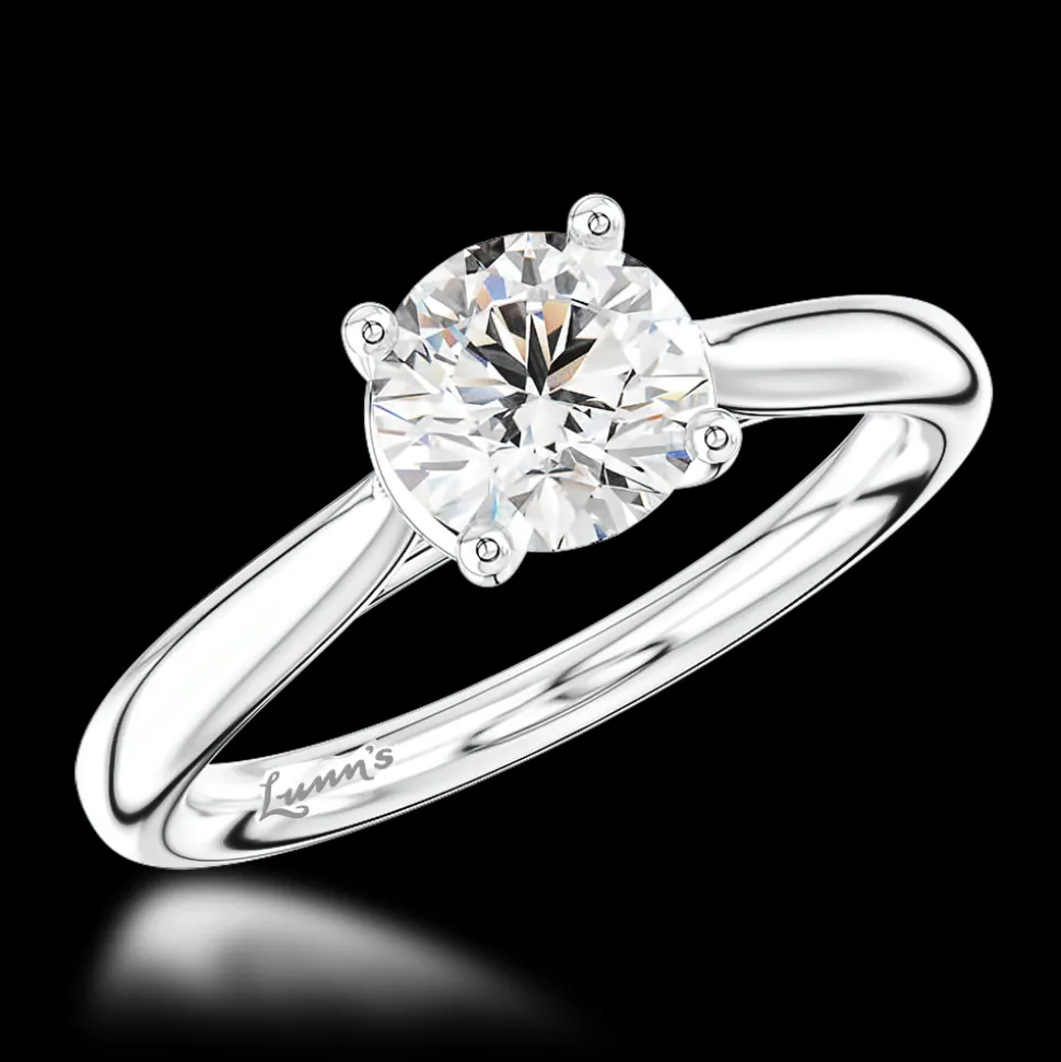 Solitaire 0.90ct F VS2 Diamond Platinum Ring