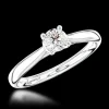 Solitaire 0.30ct F VS2 Diamond Platinum Ring