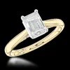 Solitaire 1.01ct F VS1 Diamond Yellow Gold/Platinum Ring