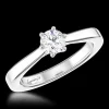 Solitaire 0.30ct F VS2 Diamond Platinum Ring