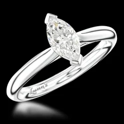 Solitaire 0.50ct F VS2 Diamond Platinum Ring