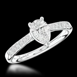 Solitaire 0.70ct F VS1 Diamond Platinum Ring