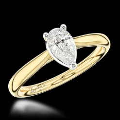 Solitaire 0.70ct F VS1 Diamond Yellow Gold/Platinum Ring