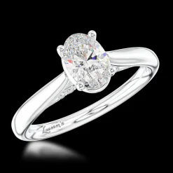 Solitaire 0.50ct F VS2 Diamond Platinum Ring