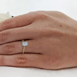 Solitaire 1.01ct F VS1 Diamond Yellow Gold/Platinum Ring
