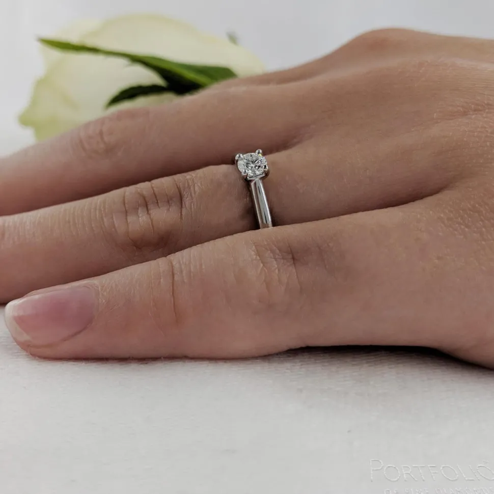 Solitaire 0.20ct F VS Diamond Platinum Ring
