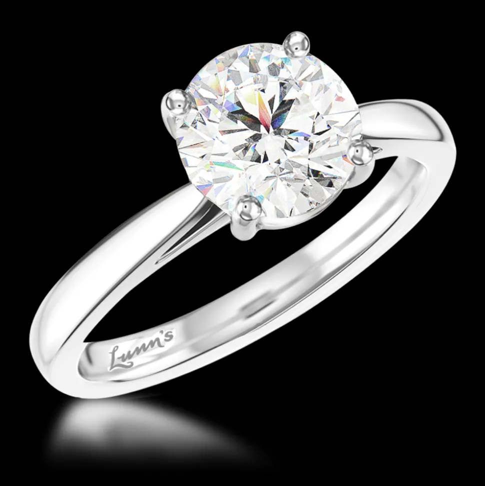 Solitaire 1.51ct G SI1 Diamond Platinum Ring