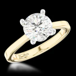 Solitaire 1.00ct G SI2 Diamond Yellow Gold/Platinum Ring
