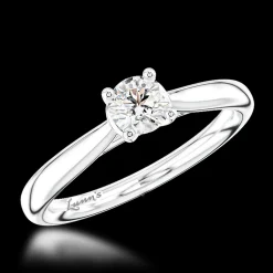 Solitaire 0.20ct G SI Diamond Platinum Ring