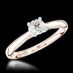 Solitaire 0.40ct G SI1 Diamond Rose Gold/Platinum Ring