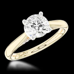 Solitaire 1.20ct G SI1 Diamond Yellow Gold/Platinum Ring