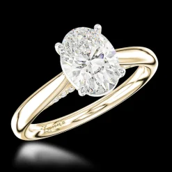 Solitaire 1.01ct G SI1 Diamond Yellow Gold/Platinum Ring