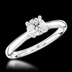 Solitaire 0.51ct G SI1 Diamond Platinum Ring