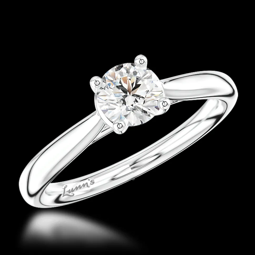 Solitaire 0.51ct G SI1 Diamond Platinum Ring