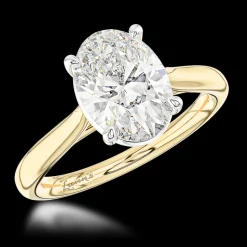 Solitaire 2.00ct G SI2 Diamond Yellow Gold/Platinum Ring