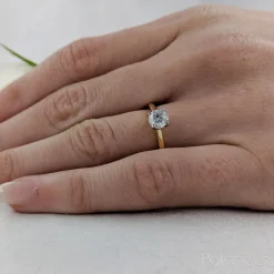 Solitaire 0.50ct G SI1 Diamond Yellow Gold/Platinum Ring