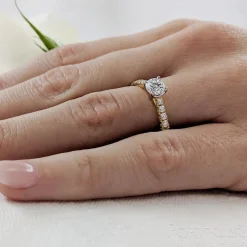 Solitaire 0.50ct G SI1 Diamond Yellow Gold/Platinum Ring