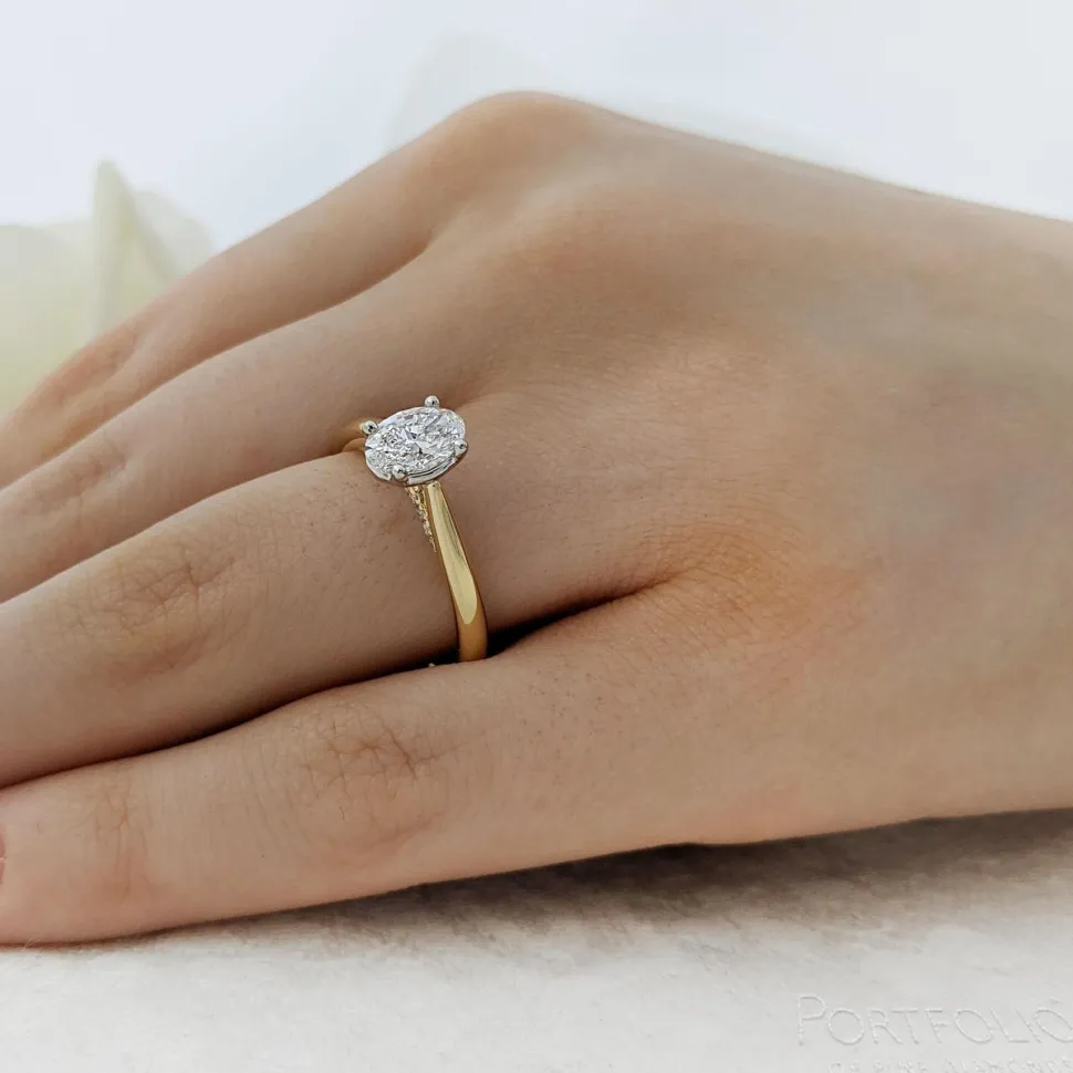 Solitaire 1.01ct G SI1 Diamond Yellow Gold/Platinum Ring