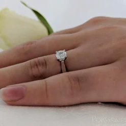 Solitaire 0.51ct G SI1 Diamond Platinum Ring