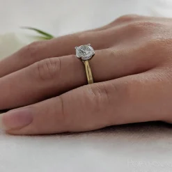 Solitaire 1.01ct G SI2 Diamond Yellow Gold/Platinum Ring