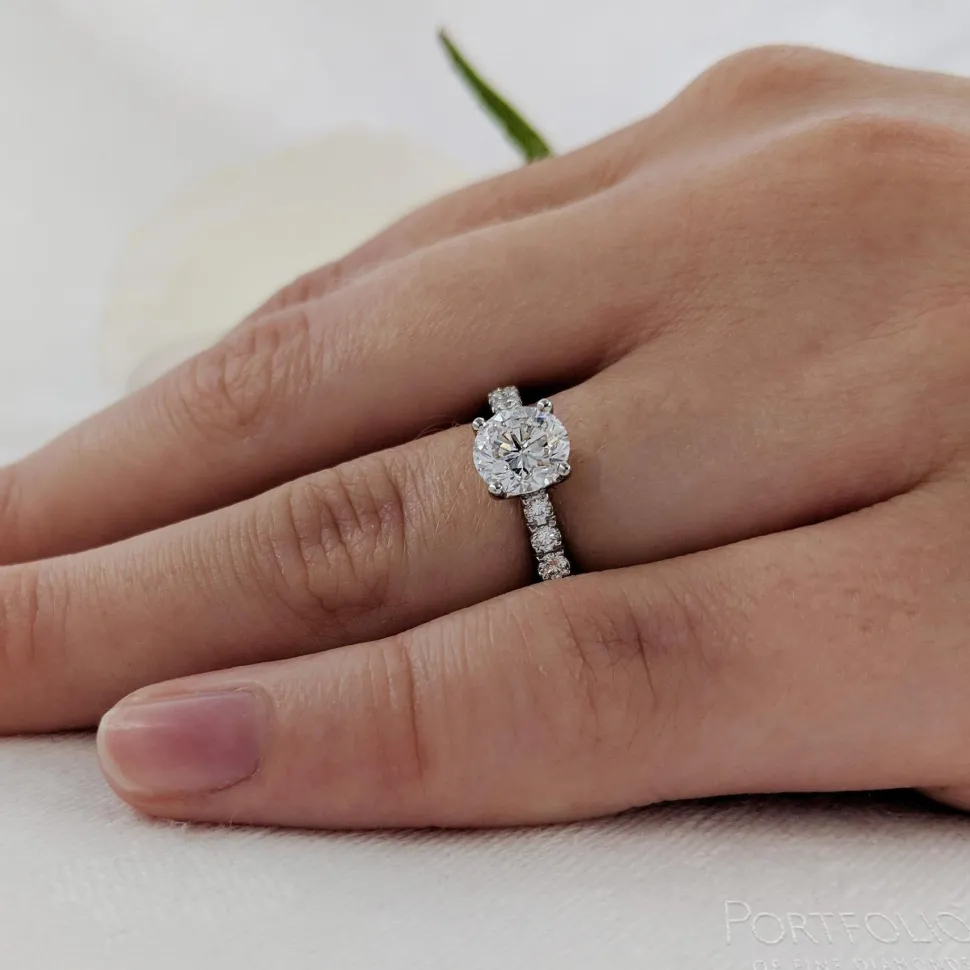 Solitaire 0.90ct G SI1 Diamond Platinum Ring