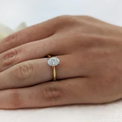 Solitaire 0.90ct G SI1 Diamond Yellow Gold/Platinum Ring