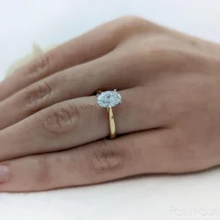 Solitaire 2.00ct G SI2 Diamond Yellow Gold/Platinum Ring