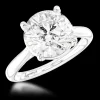 Solitaire 3.51ct G VS2 Diamond Platinum Ring