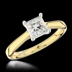 Solitaire 0.70ct G VS2 Diamond Yellow Gold/Platinum Ring