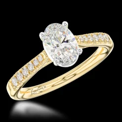 Solitaire 0.81ct G VS1 Diamond Yellow Gold/Platinum Ring