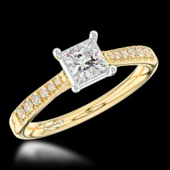 Solitaire 0.60ct G VS2 Diamond Yellow Gold/Platinum Ring