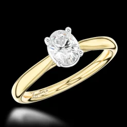 Solitaire 0.80ct G VS2 Diamond Yellow Gold/Platinum Ring