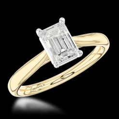 Solitaire 0.90ct G VS1 Diamond Yellow Gold/Platinum Ring