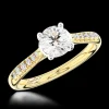 Solitaire 0.70ct G VS2 Diamond Yellow Gold/Platinum Ring