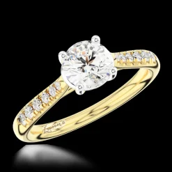 Solitaire 0.70ct G VS2 Diamond Yellow Gold/Platinum Ring