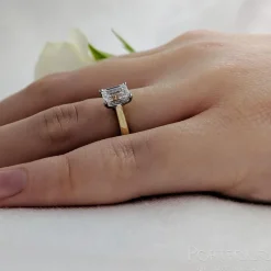 Solitaire 0.90ct G VS1 Diamond Yellow Gold/Platinum Ring