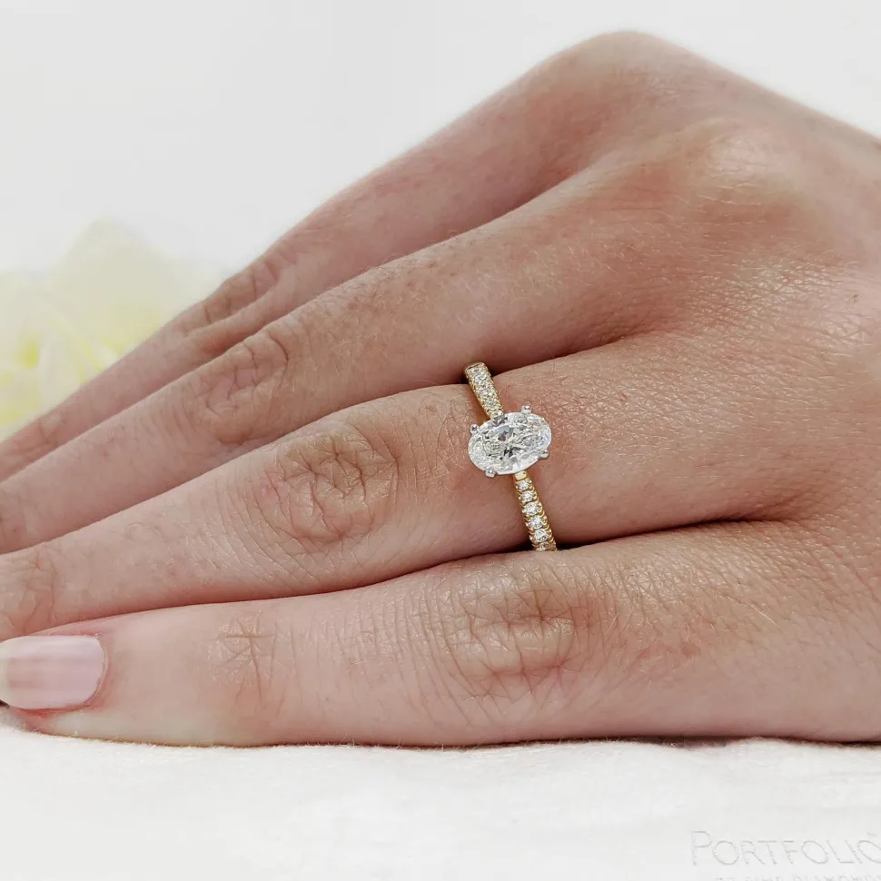 Solitaire 0.81ct G VS1 Diamond Yellow Gold/Platinum Ring