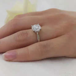 Solitaire 3.51ct G VS2 Diamond Platinum Ring