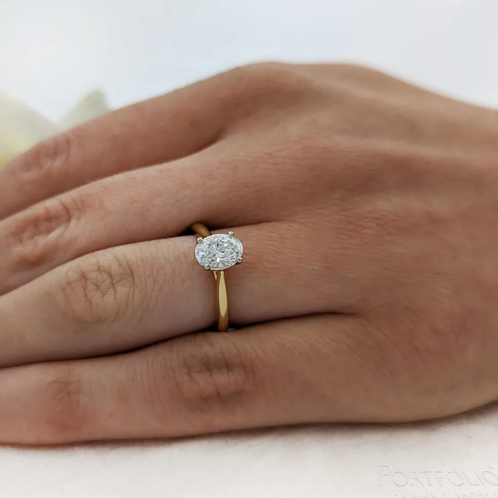 Solitaire 0.80ct G VS2 Diamond Yellow Gold/Platinum Ring
