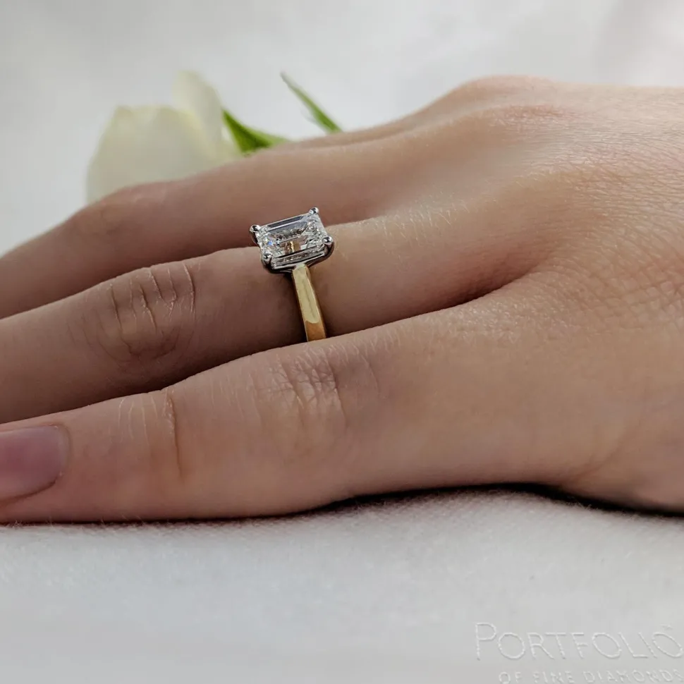 Solitaire 0.90ct G VS1 Diamond Yellow Gold/Platinum Ring