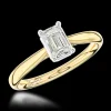 Solitaire 0.81ct G VVS2 Diamond Yellow Gold/Platinum Ring