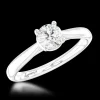 Solitaire 0.51ct H SI1 Diamond Platinum Ring