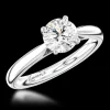 Solitaire 1.01ct H SI2 Diamond Platinum Ring